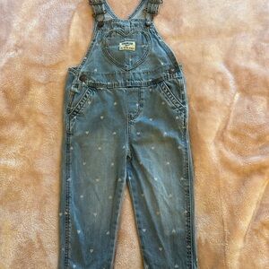 OshKosh B'gosh Blue Overalls with Heart Design